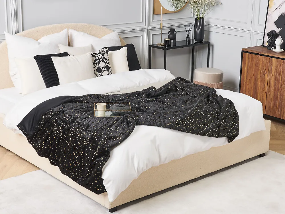 Kuscheldecke ALAZEYA 150 x 200 cm Schwarz_1183364