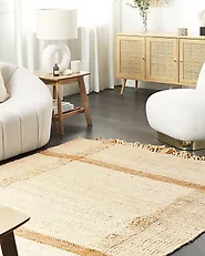Teppich YELMEZ Beige 140 x 200 cm Jute_1185710