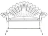 Gartenbank PAVIA 146 cm Metall Cremeweiß