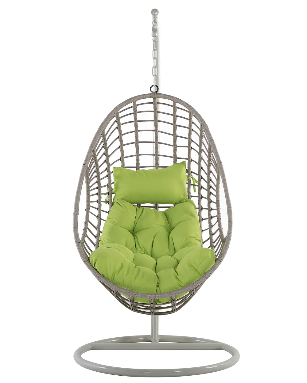 Hängesessel mit Gestell ARPINO Polyrattan Beige_724618