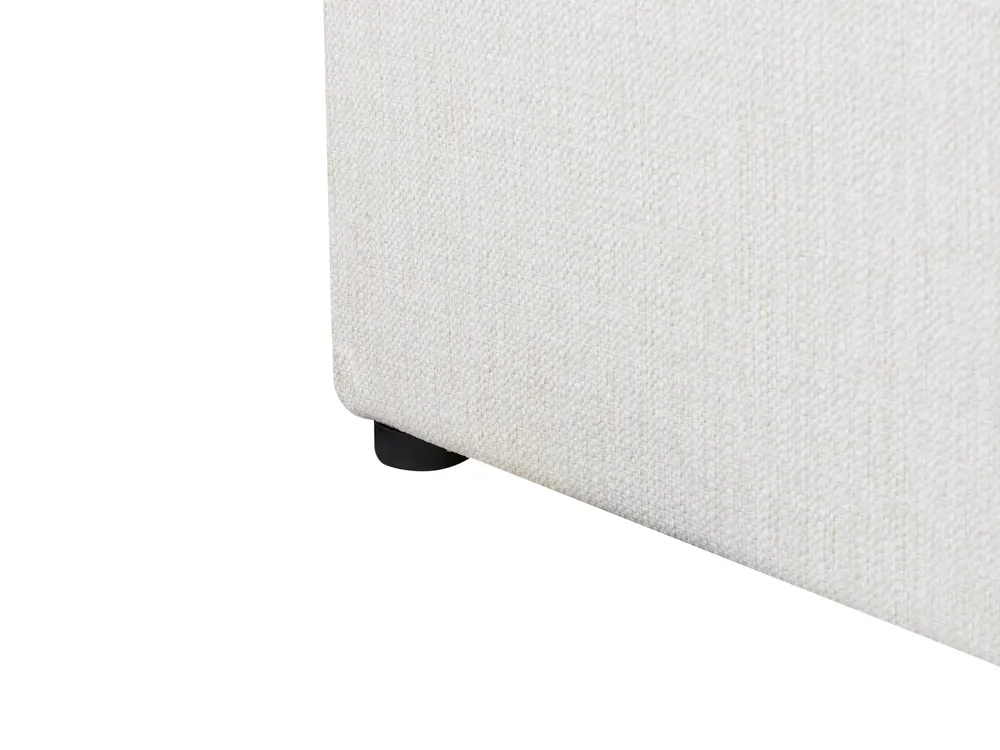 Bett mit Stauraum LAGORD Stoff Cremeweiß 180 x 200 cm_972005