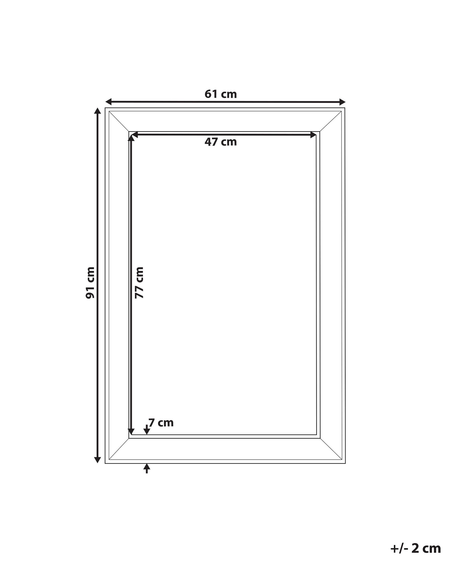 Wall Mirror BUBRY 61 cm 91 cm Silver_756665