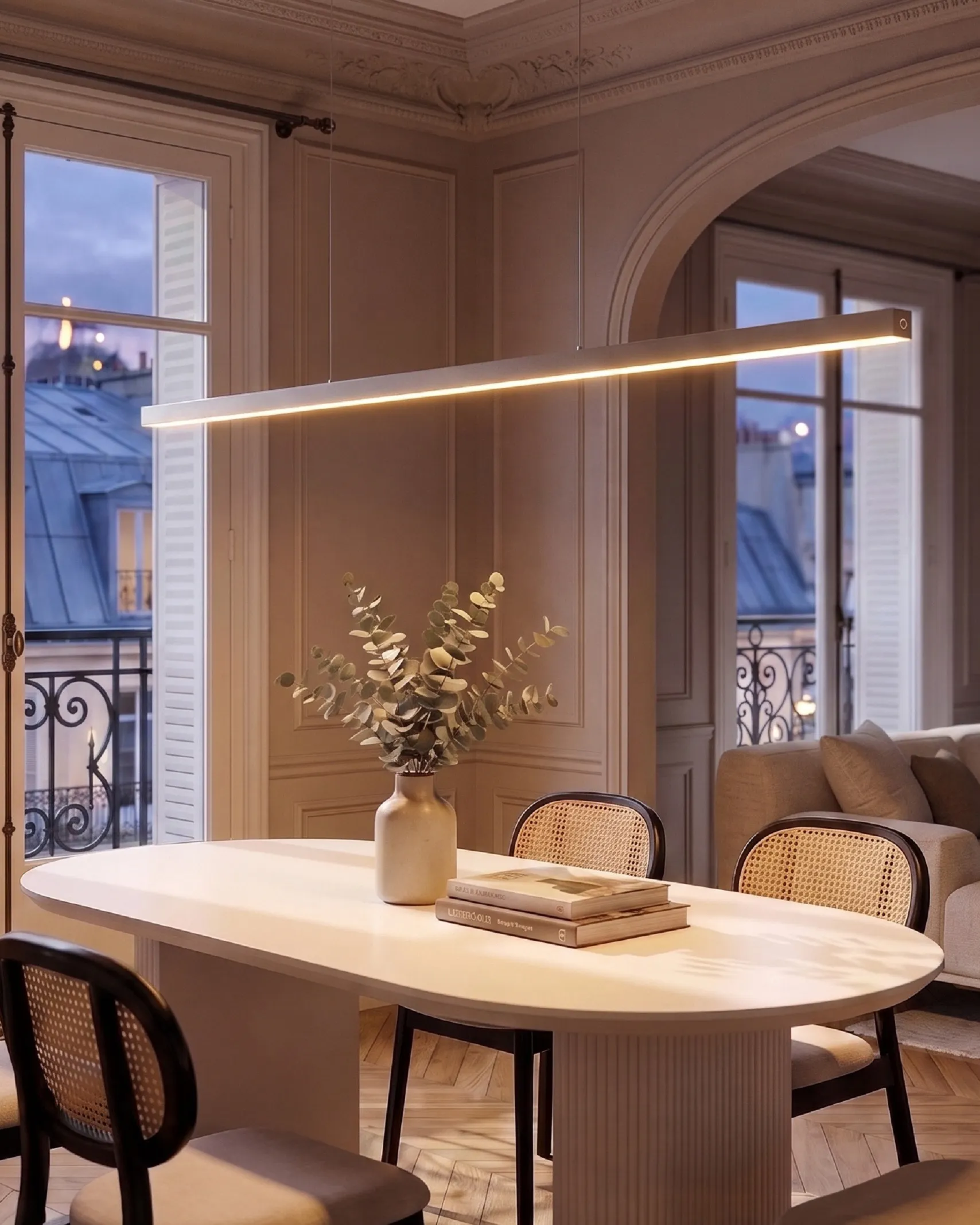 LED Hängeleuchte BADDANA Metall Silber_1069453