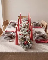 Set of 6 LED Candles AURUM 28 cm Red_1085102