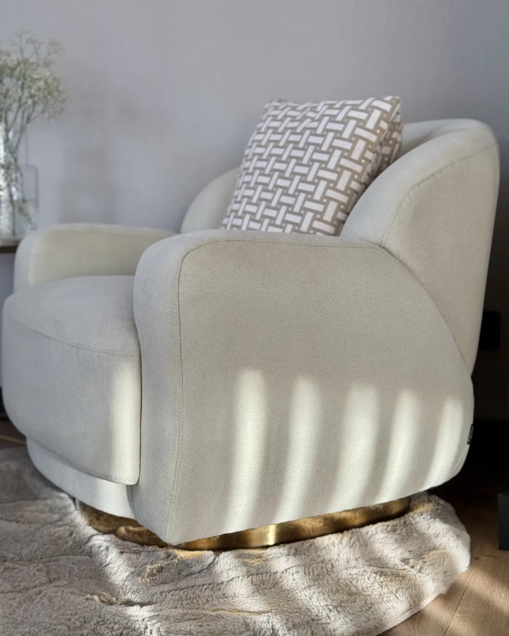 Sessel LEJRE Stoff Hellbeige_973718