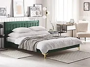 Bed Velvet LIMOUX 160 x 200 cm (EU King Size) Dark Green_1183069