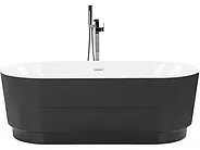 Freistehende Badewanne EMPRESA 170 x 80 cm Schwarz_1150280