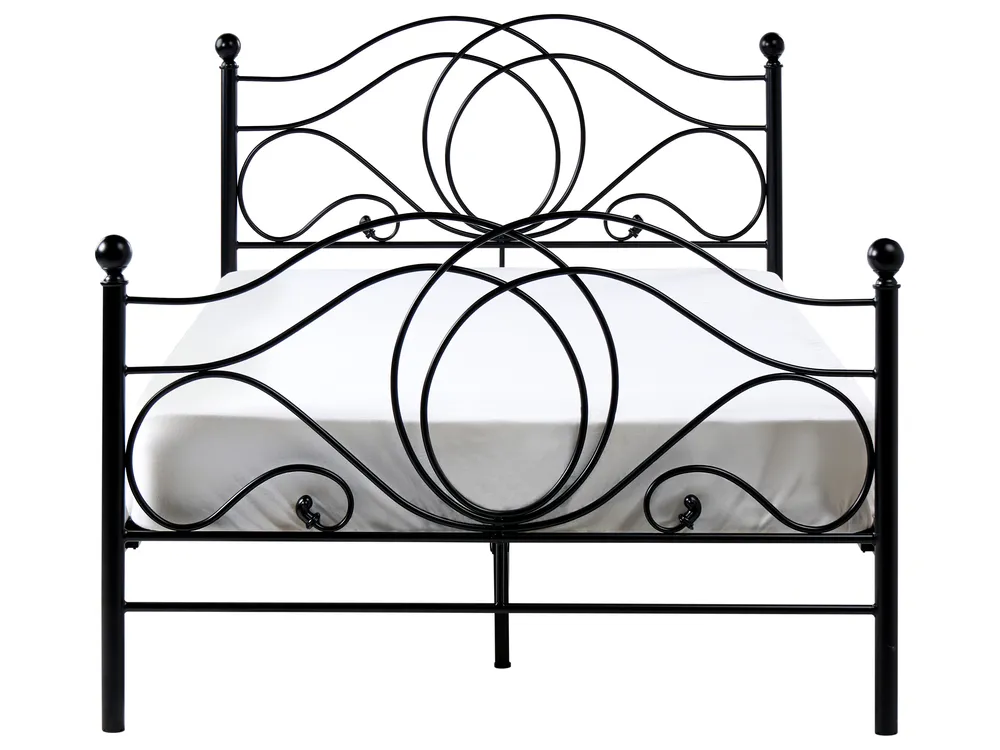 Bed Metal LYRA 120 x 200 cm (EU Small Double) Black_1026486