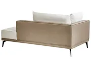 Corner Sofa 3 Seater MYKEN Fabric Off-White Left Hand_939613