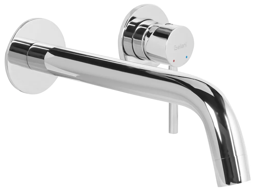 Wandmontierte Waschtischarmatur TRAFUL Messing Silber