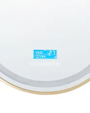 LED-Badezimmer-Spiegel DAROIS 60 cm 60 cm mit Bluetooth-Lautsprecher Gold_932306