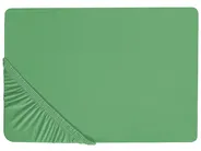 Spannbettlaken JANBU 180 x 200 cm Baumwolle Grün_845577