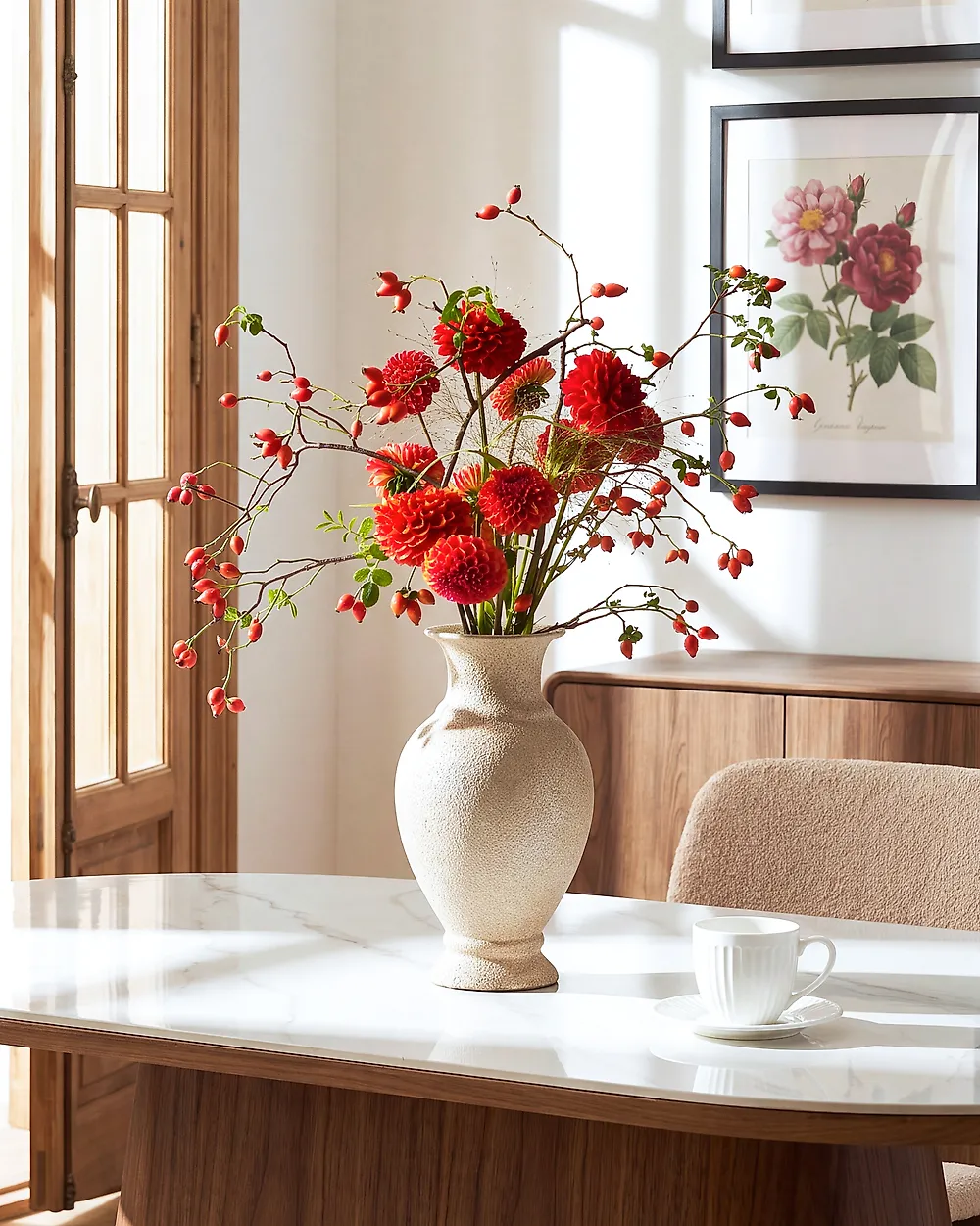 Blumenvase CALCEOLUS 41 cm Metall Gold_1184925