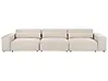 Modulsofa 3-Sitzer HELLNAR Samtstoff Hellbeige