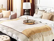 Kuscheldecke SALME Stoff 130 x 170 cm Beige_1156428