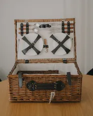 Picknickkorb PRUNEAU Geflecht Braun_1036135