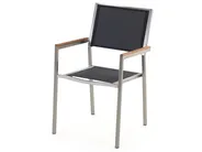Gartenmöbel Set 6-Sitzer GROSSETO Eukalyptusholz Braun / Schwarz_768481