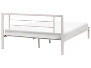 Bett mit Lattenrost Metall CUSSET 160 x 200 cm Hellbeige_1162083
