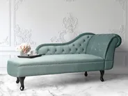 Right-Hand Chaise Longue NIMES Velvet Mint Green_712559