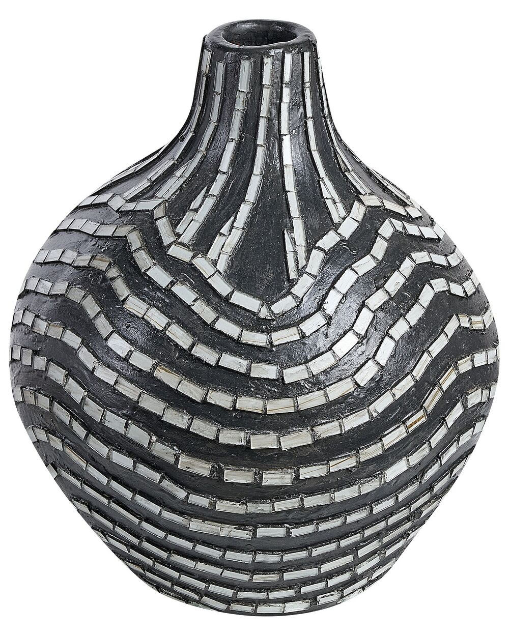 Decoratieve vaas KUALU 35 cm Keramiek Zwart