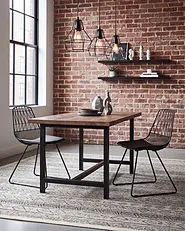 Set of 2 Dining Chairs HARLAN Metal Black_1151211