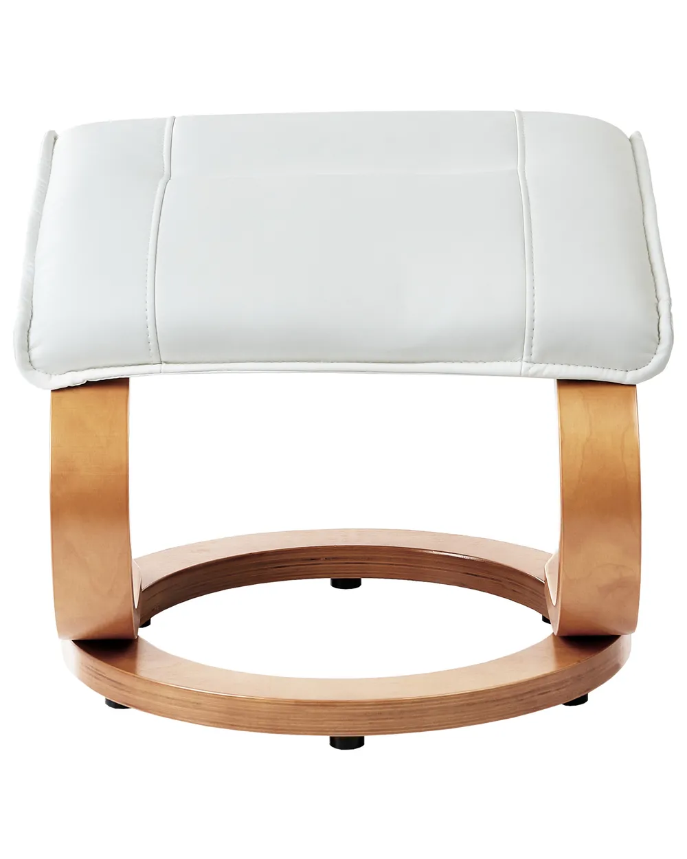 Massage Chair MAJESTIC with Footstool Faux Leather White_697990