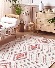 Teppich KASTAMONU Beige 160 x 230 cm Baumwolle_1180038