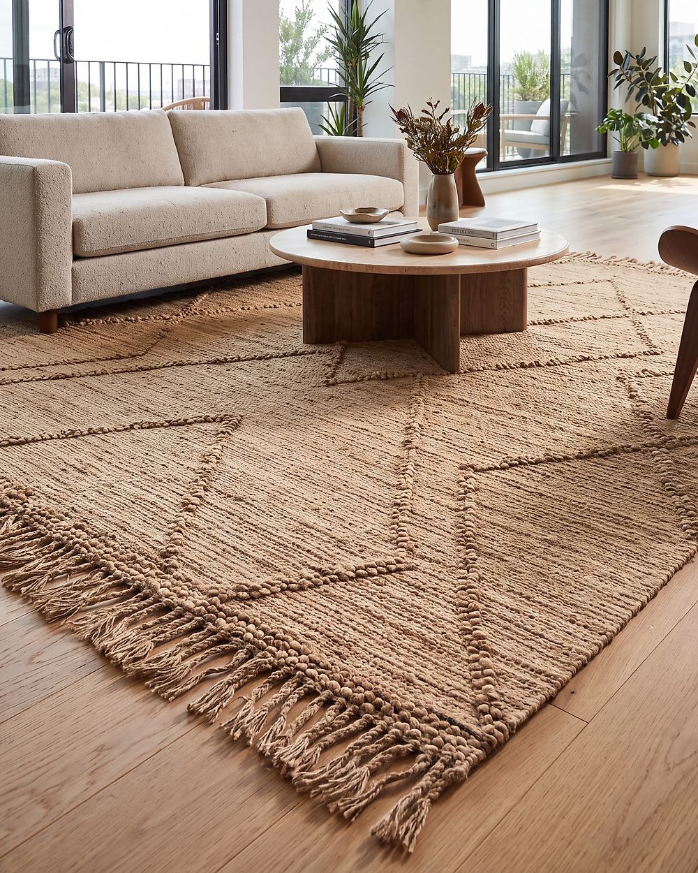 Rug HANDERE Beige 200 x 300 cm Jute