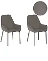 Esszimmerstuhl 2er Set LOVERNA Cord Grau