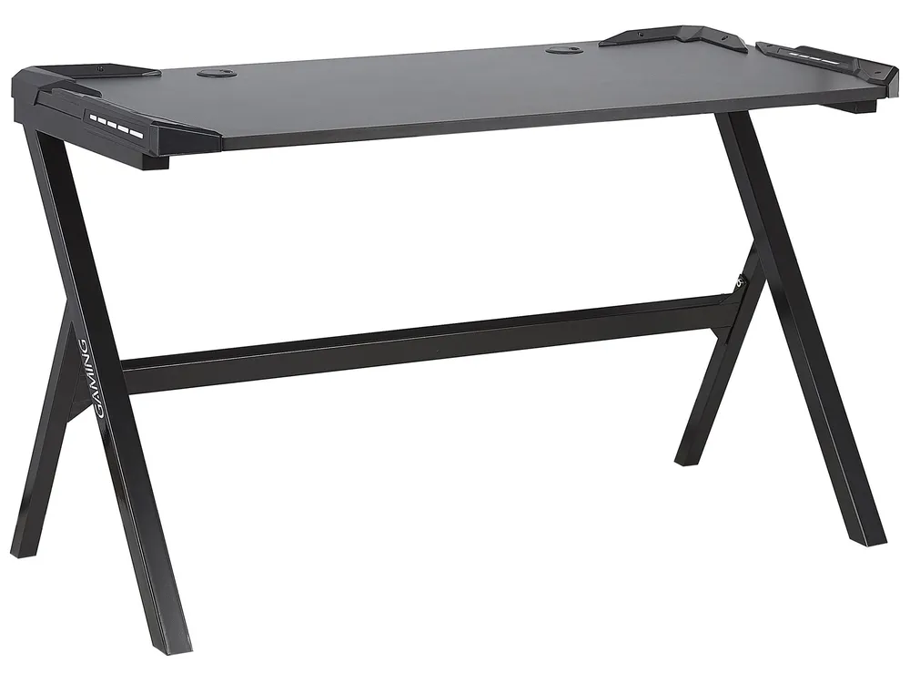 Gaming Desk DANVERS 120 cm 60 cm RGB LED Black_795730