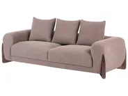 Sofa 3 Seater VINLIDEN Boucle Brown_1048495