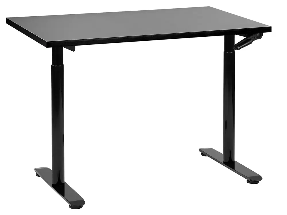Schreibtisch manuell höhenverstellbar DESTINAS 120 cm 72 cm Schwarz