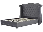 Bed Velvet AYETTE 160 x 200 cm (EU King Size) Grey_762724