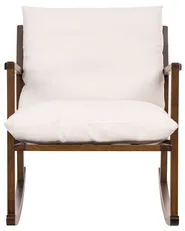 Rocking Chair KJEVIK Wood Brown/ Light Beige_1070515