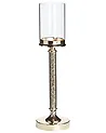 Kerzenständer ABBEVILLE 48 cm Glas Gold