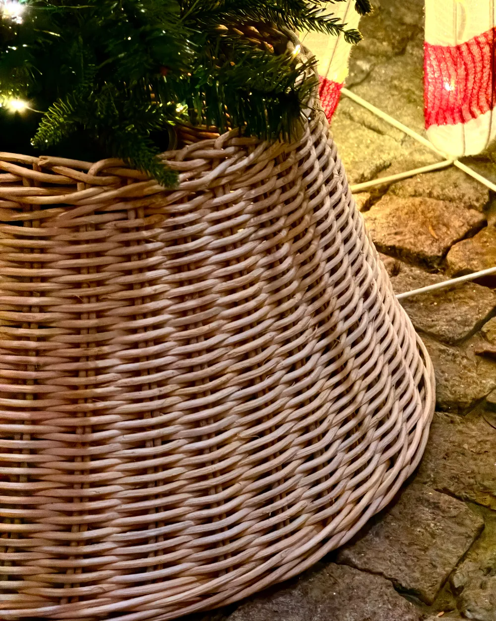 Weihnachtsbaumkragen FLOCON 47 cm Rattan Hellbraun_1034794