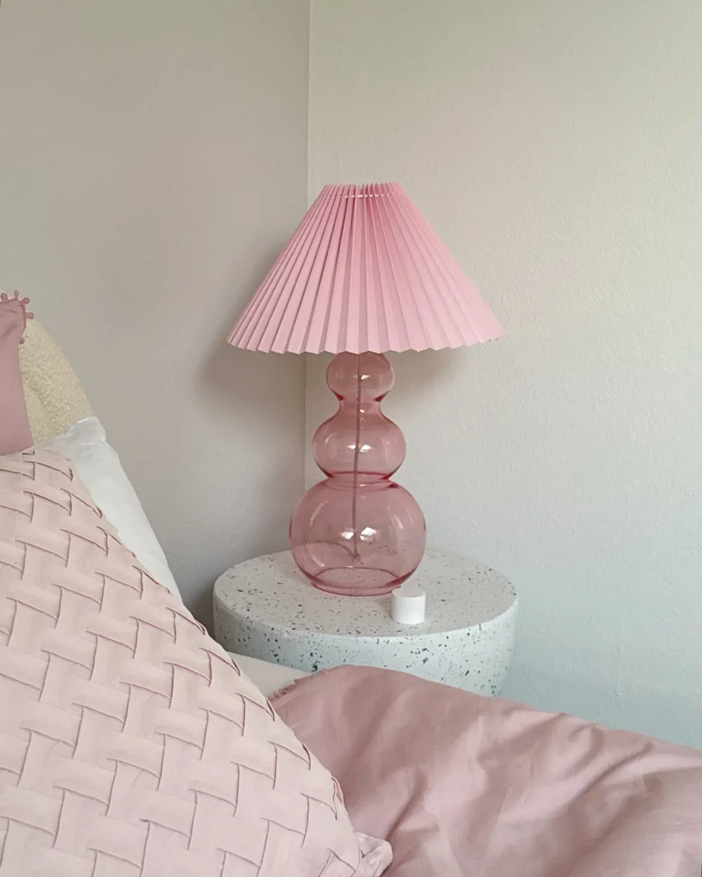 Tischlampe SENGWA Glas Rosa
