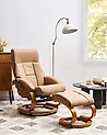 Massagestuhl FORCE mit Fußstütze Kunstleder Sandbeige