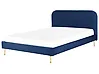 Bett mit Lattenrost Samtstoff FLAYAT 180 x 200 cm Marineblau