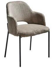 Set of 2 Dining Chairs RATON Corduroy Taupe_962531