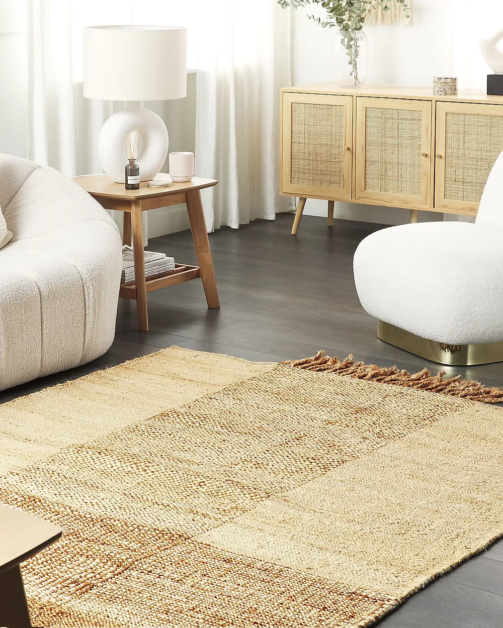 Teppich HAMZALAR Beige 160 x 230 cm Jute_1178636