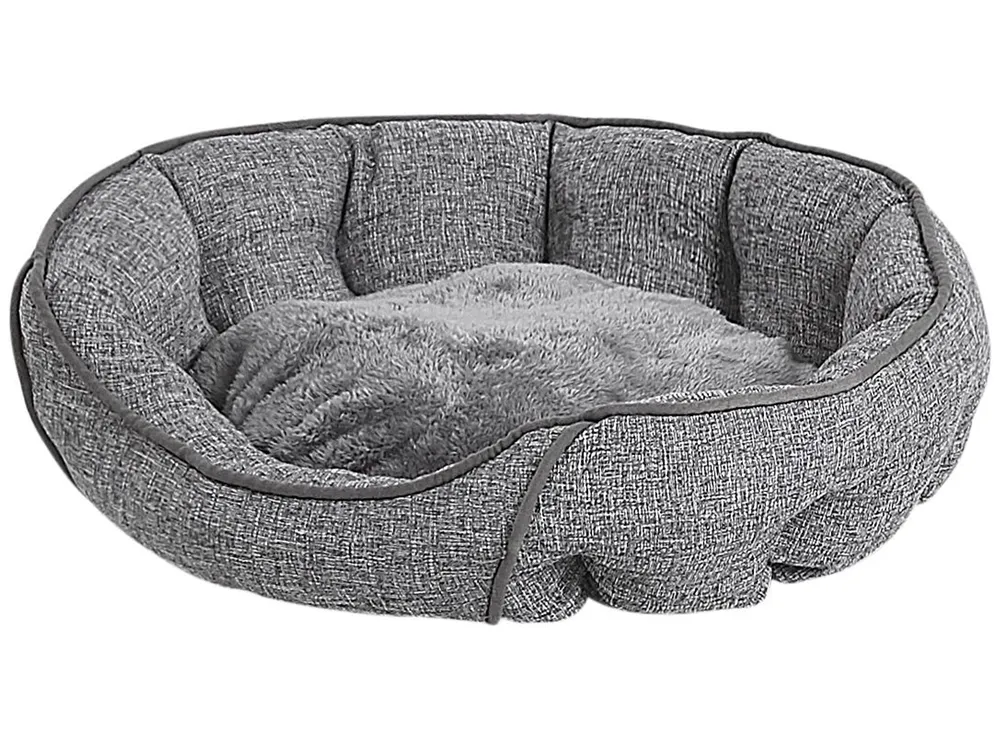 Tierbett CANDIR Leinen Grau