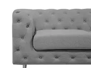 Sofa 2-Sitzer VISSLAND Stoff Hellgrau_706398