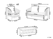 Lounge Set mit Tisch 4-Sitzer MAGGIORE Bambus Hellbraun_836507