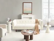 Sofa 3 Seater BYSKE Boucle Off-White_958926