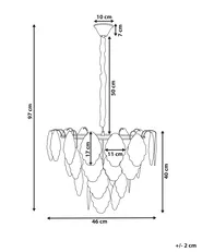 Kronleuchter ACARIGUA Glas Messing_1005614