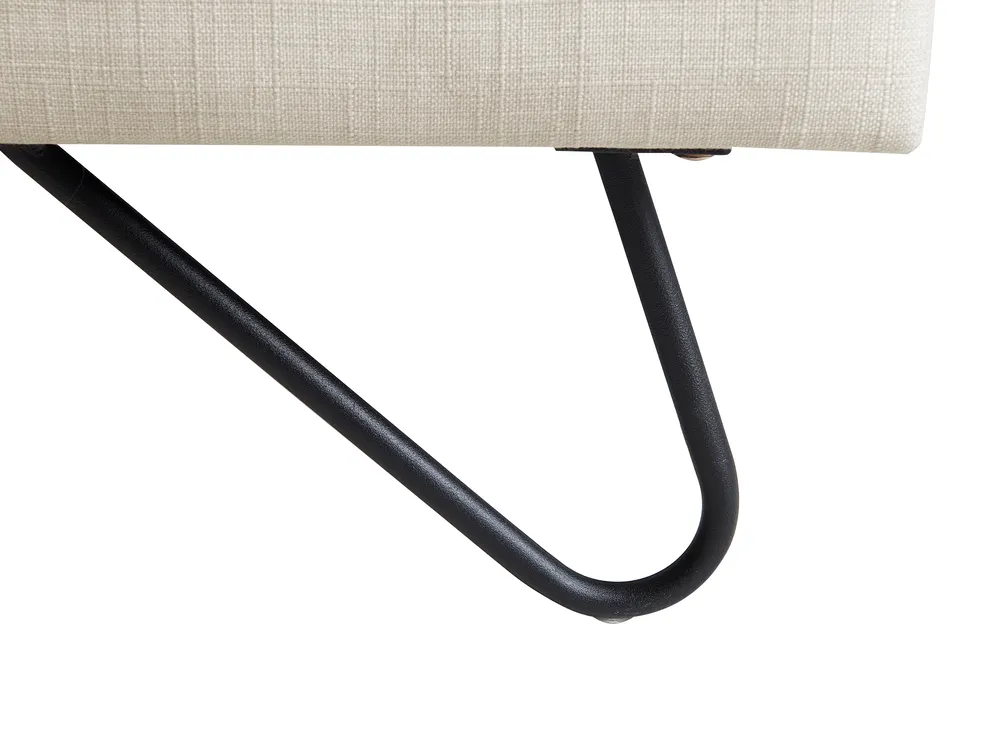 Bett mit Lattenrost Stoff LANNION 160 x 200 cm Hellbeige_759681