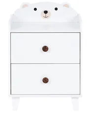 2 Drawer Bedside Table MIMILI 56 cm White_1115512