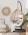 Hängesessel mit Gestell ARSITA Polyrattan Naturfarben