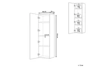 Bathroom Wall Mounted Cabinet MATARO 40 cm Grey_772191